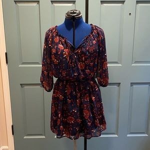 Navy Floral Dress